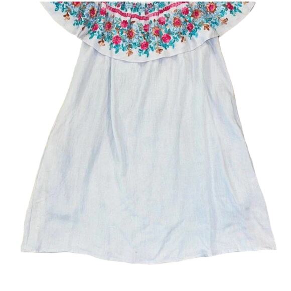 NWT Altar'd State Grey Ashton Embroidered Fiesta Dress - SIZE LARGE - Picture 4 of 9